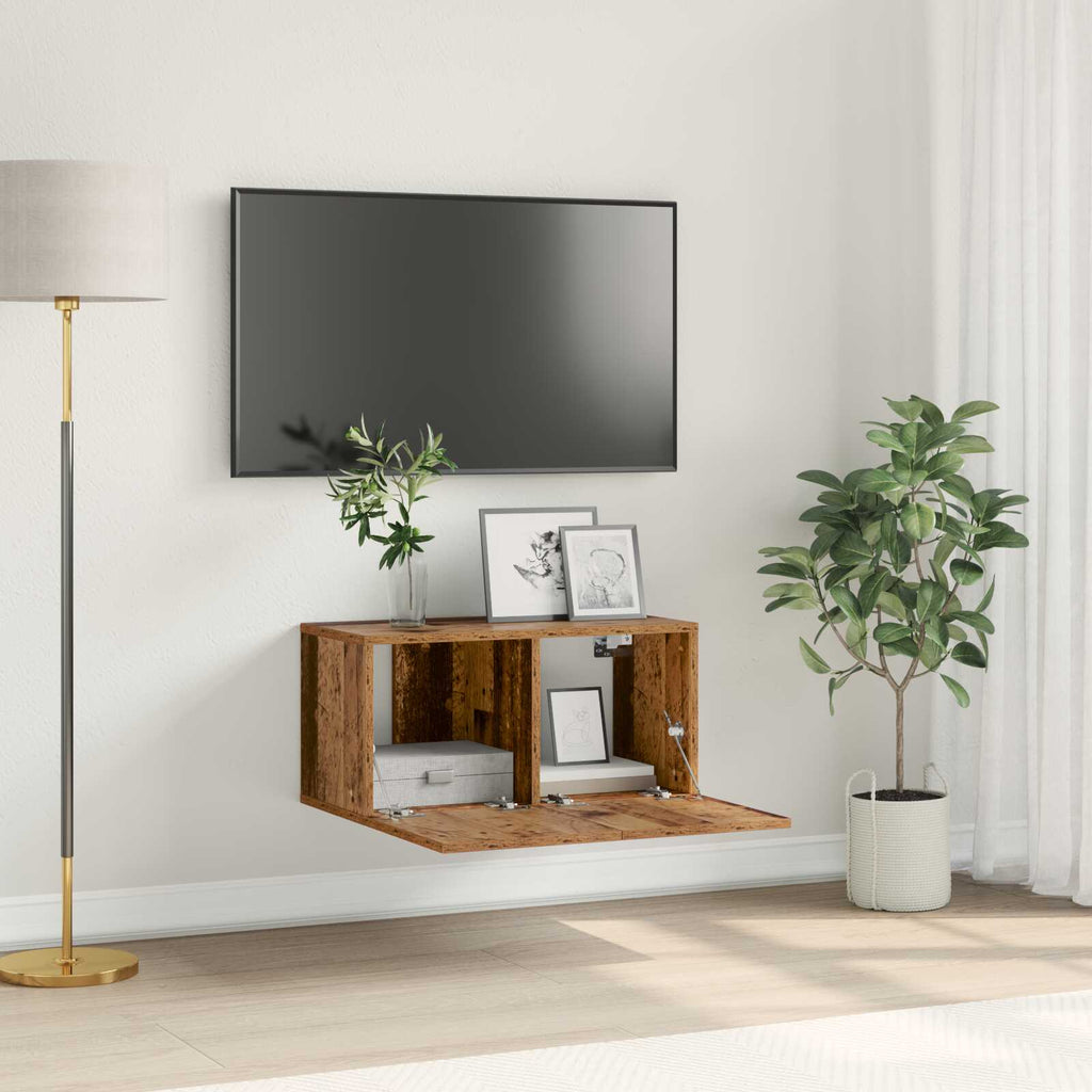Meuble TV Style Rustique – Finition Vieux Bois