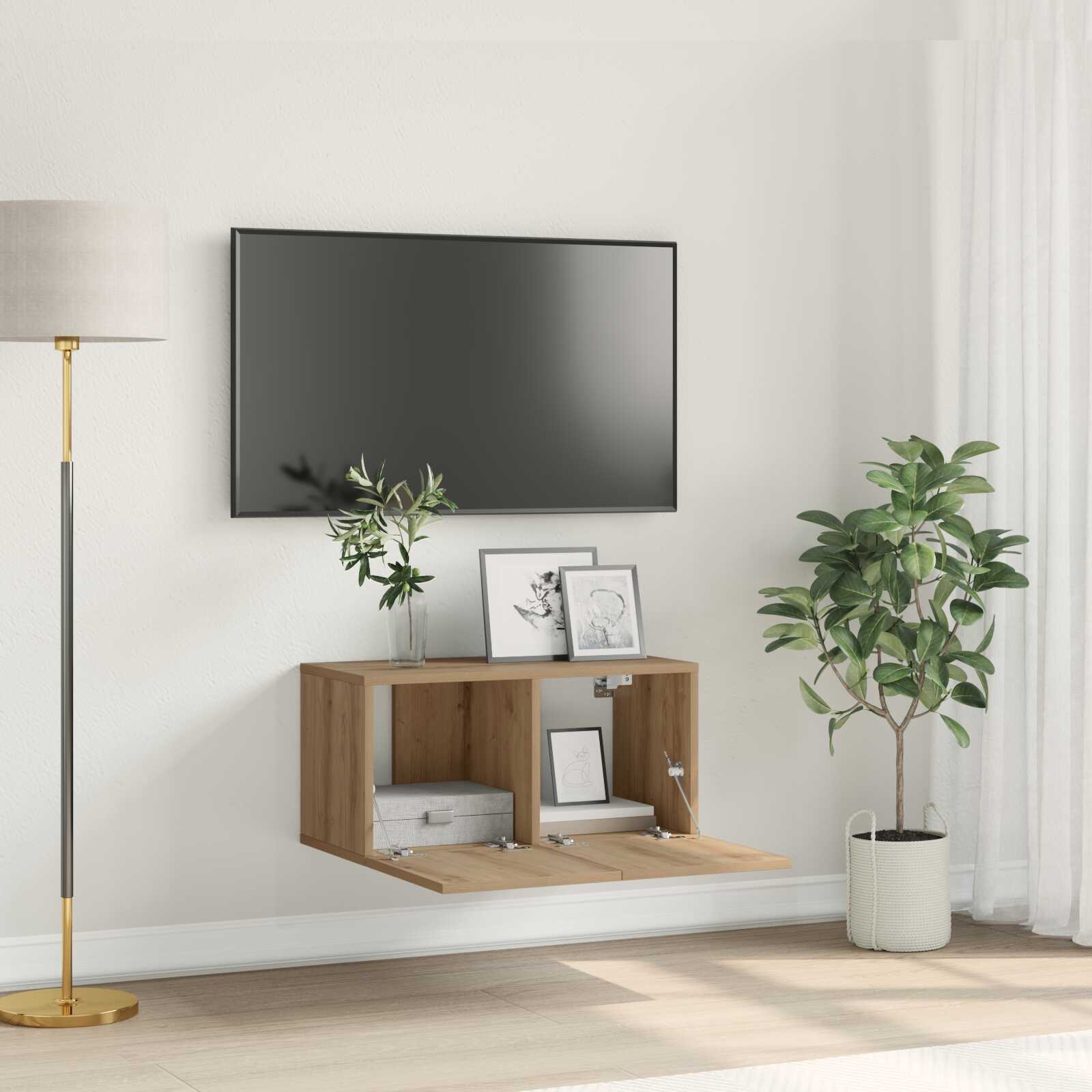 Meuble TV Style Rustique – Finition Vieux Bois