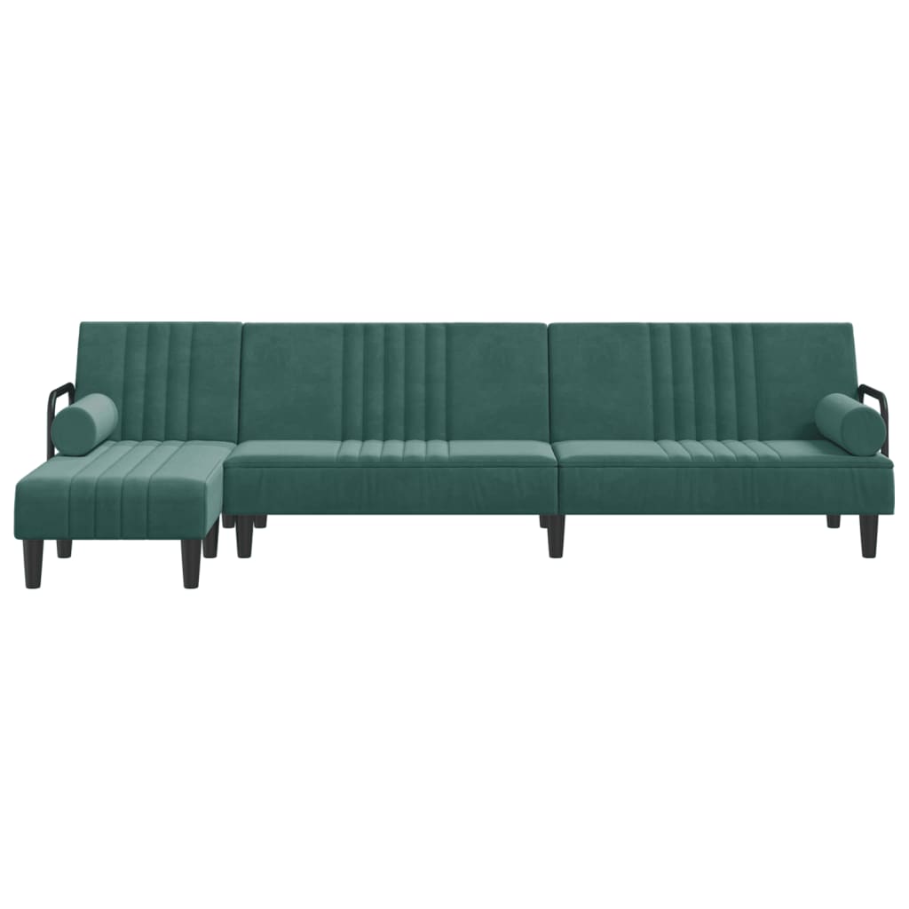Canapé-Lit en Forme de L – Velours Doux & Polyvalent
