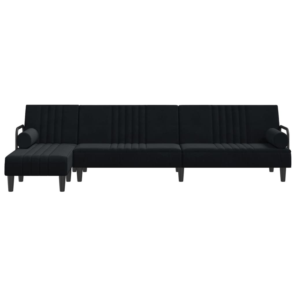 Canapé-Lit en Forme de L – Velours Doux & Polyvalent