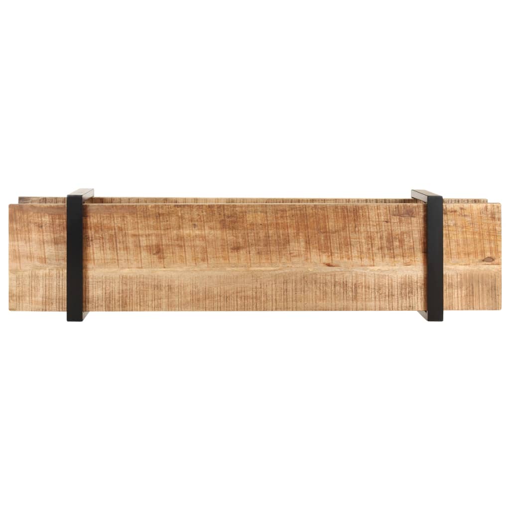 Meuble TV Industriel en Bois Massif de Manguier – 160x40x40 cm