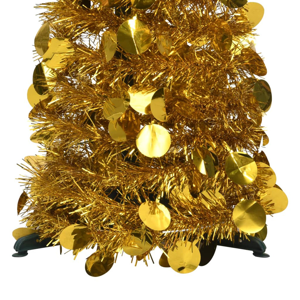 Sapin de Noël escamotable 120 cm – Doré ou vert