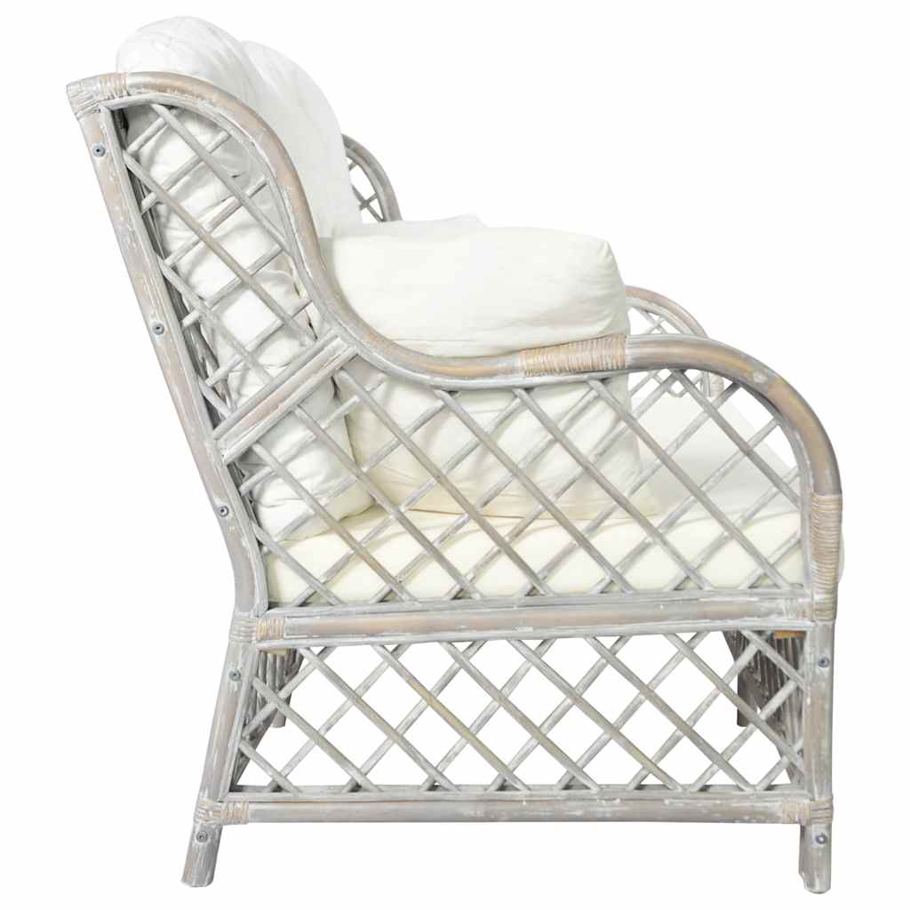 Canapé 2 Places en Rotin Naturel – Élégance et Confort Authentique