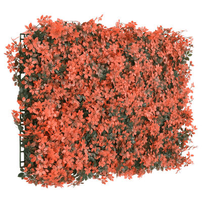 Grüner Wandzaun Künstliche Ahornblätter – Set mit 6 Paneelen – Rot 40x60 cm
