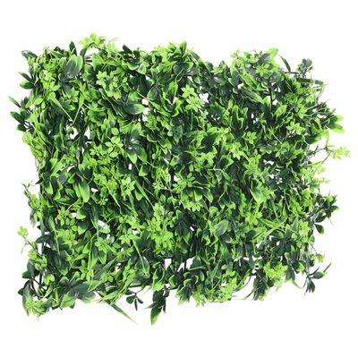 Mur végétal Clôture à Feuilles Artificielles - Lot de 6 Panneaux - Vert 40 × 60 cm
