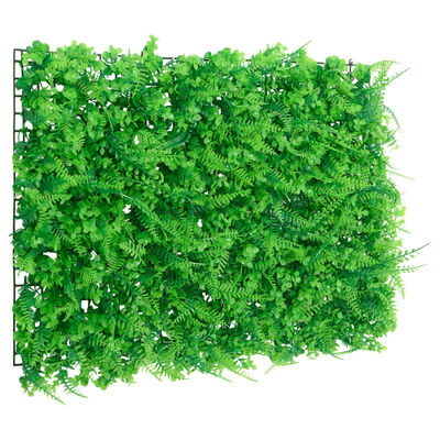 Mur végétal Clôture Feuilles de Fougère Artificielles - Lot de 6 - Vert 40 × 60 cm