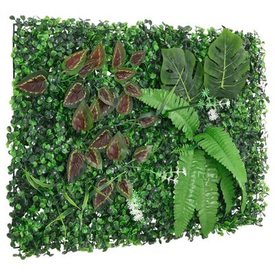 Mur végétal Clôture Végétale Artificielle - Lot de 6 Panneaux - Vert 40 × 60 cm