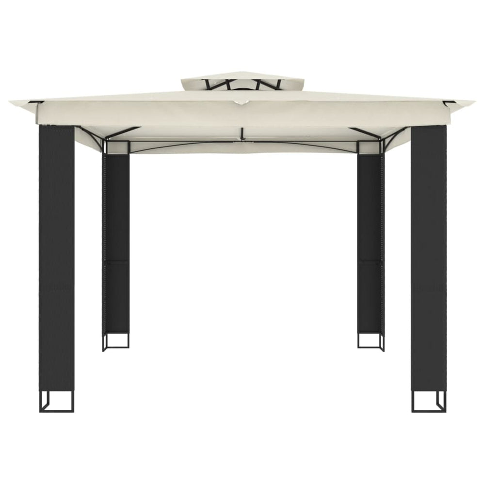 Tonnelle à double toit anthracite 2,94 × 2,94 m acier