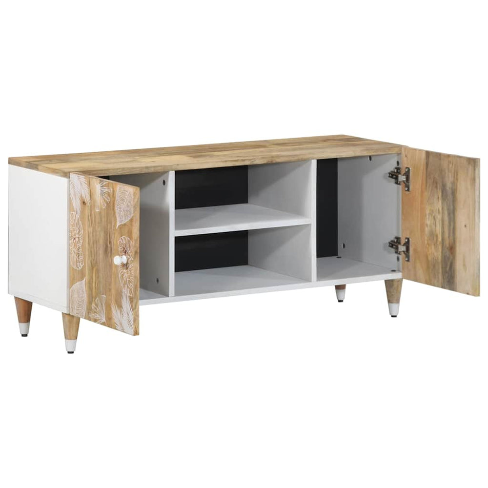 Meuble TV en Bois Massif de Manguier – Style Naturel & Authentique