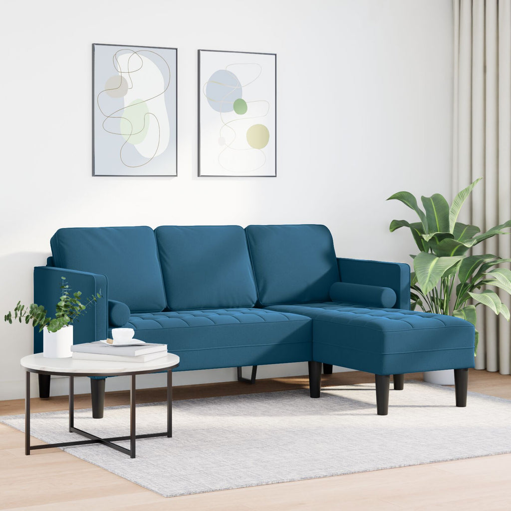 Canapé de Jardin avec Banc et Coussins – Siège en L Velours
