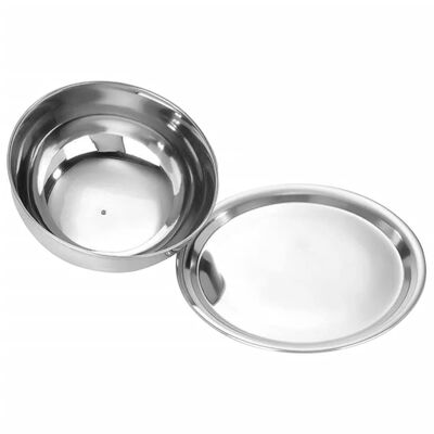 Plateau de Service avec Cloche en Acier Inoxydable
