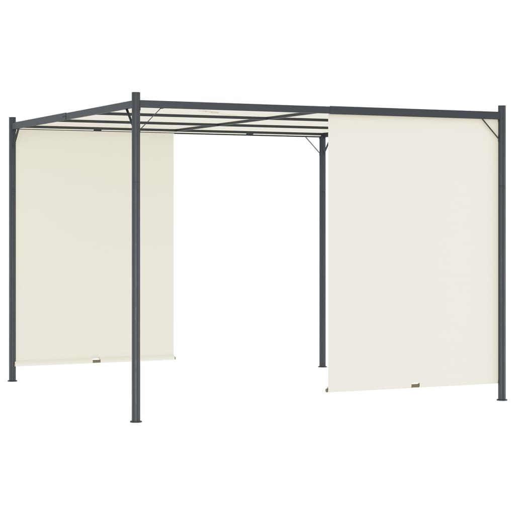Pergola de Jardin avec Auvent Rétractable Taupe 3x3 m– Élégance et Confort sur Mesure