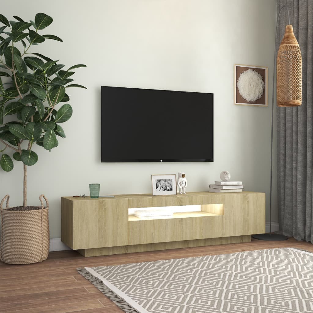 Meuble TV avec lumières LED
