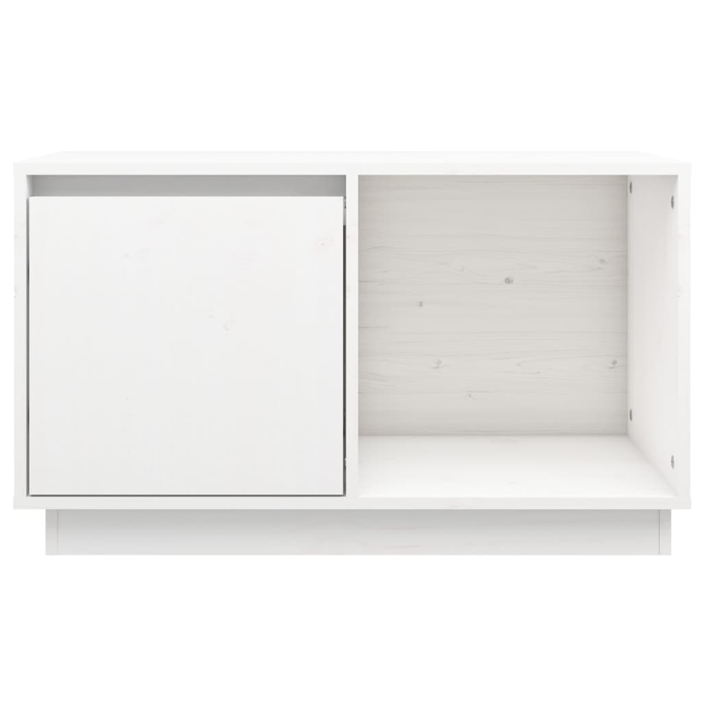 Meuble TV en Bois Massif 74x35x44 cm – Design Épuré et Naturel