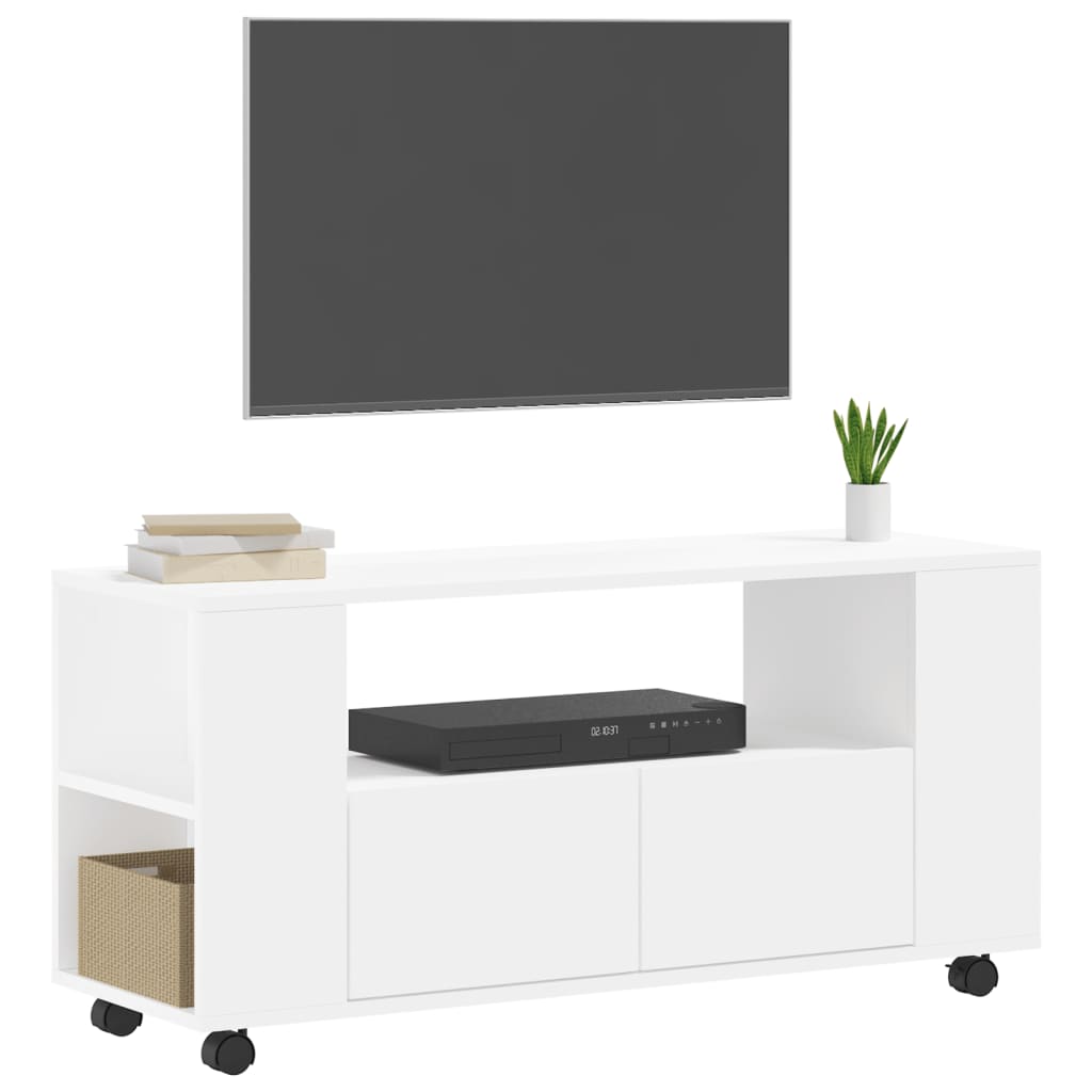 Meuble TV avec Roulettes – 102x34,5x43 cm – Finition Magnifique