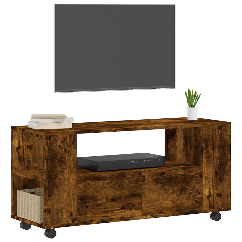 Meuble TV avec Roulettes – 102x34,5x43 cm – Finition Magnifique