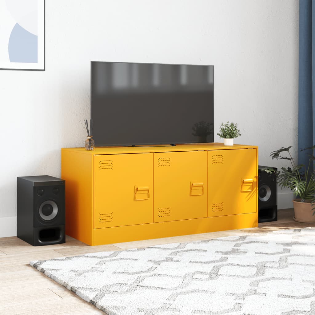 Meuble TV en Acier – 99x39x44 cm – Design Industriel Élégant
