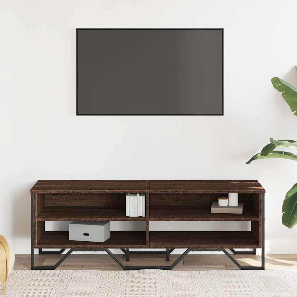 Meuble TV 122x34x41 cm – Bois d'ingénierie & métal