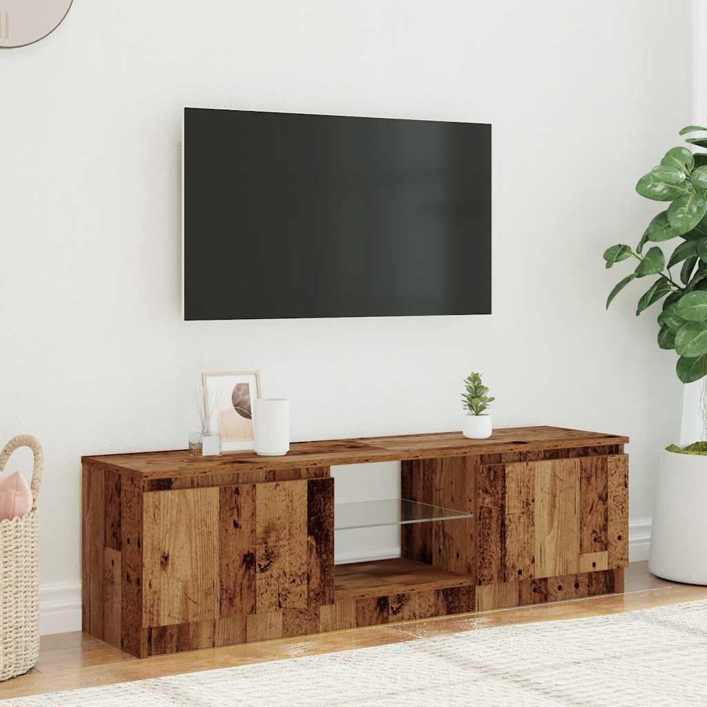 Meuble TV avec Éclairage LED – 120x30x36 cm – Finition Magnifique