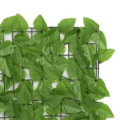 Balcony privacy screen with green leaves