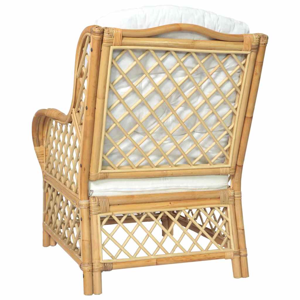 Canapé 2 Places en Rotin Naturel – Élégance et Confort Authentique
