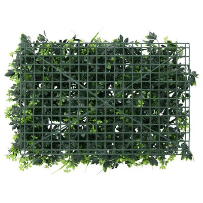 Mur végétal Clôture à Feuilles Artificielles - Lot de 6 Panneaux - Vert 40 × 60 cm