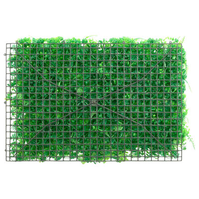 Mur végétal Clôture Feuilles de Fougère Artificielles - Lot de 6 - Vert 40 × 60 cm