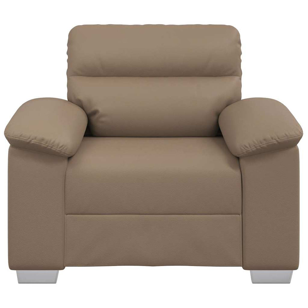 Fauteuil noir et marron 60 cm en similicuir – Design élégant et confort optimal