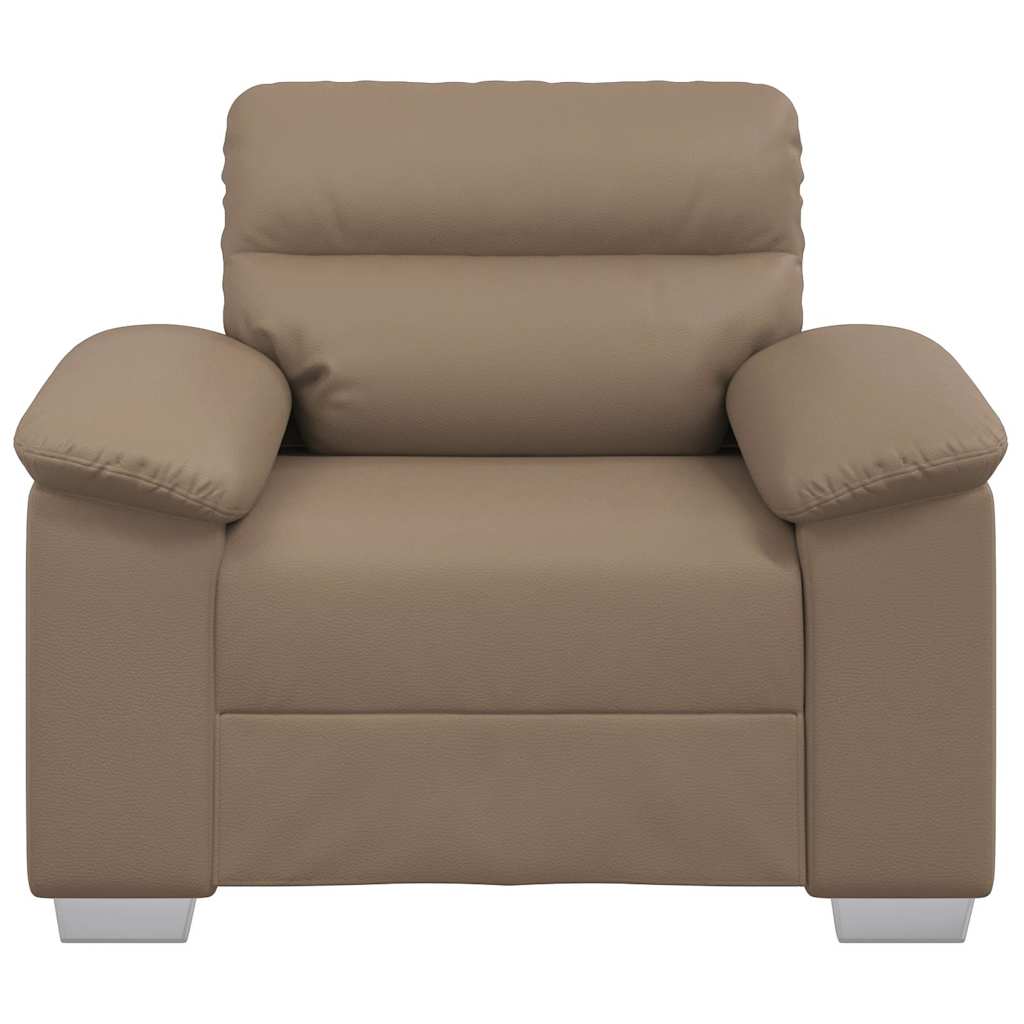 Fauteuil noir et marron 60 cm en similicuir – Design élégant et confort optimal
