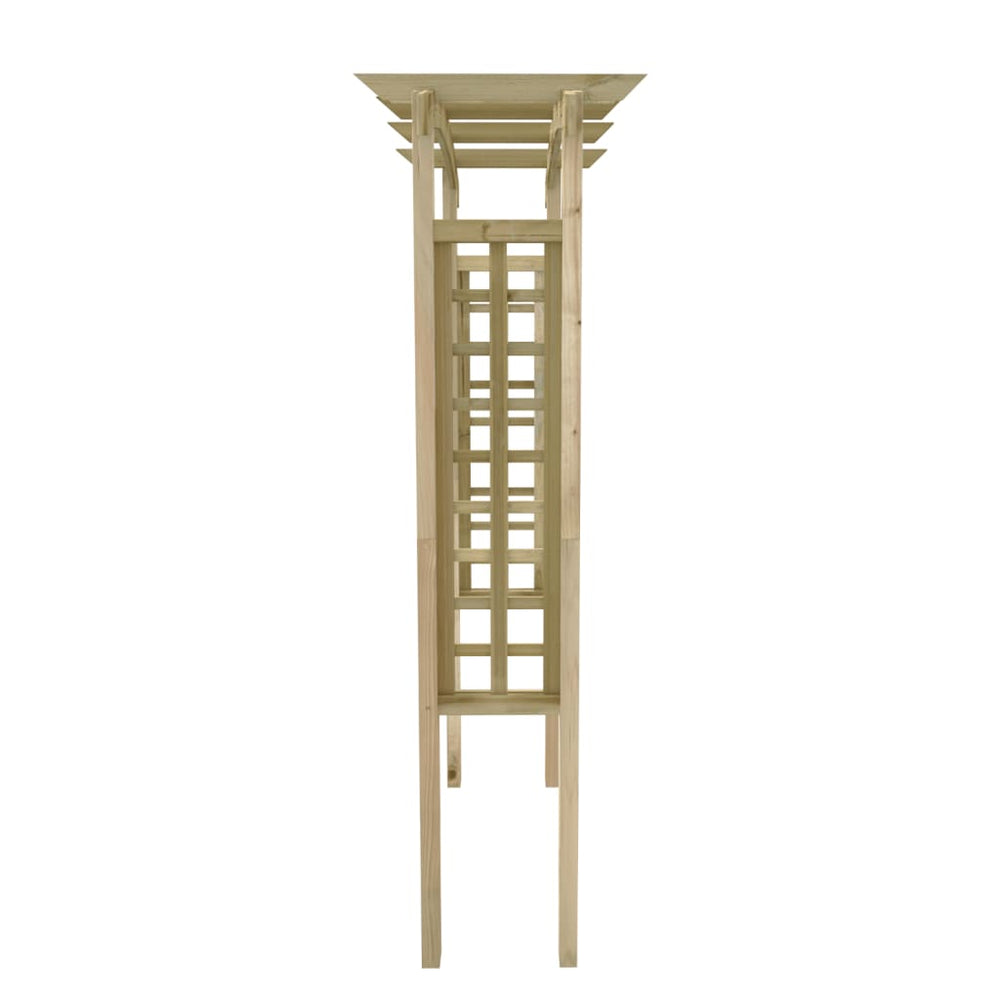 Voûte en Treillis en Bois de Pin Imprégné – 150 × 60 × 210 cm