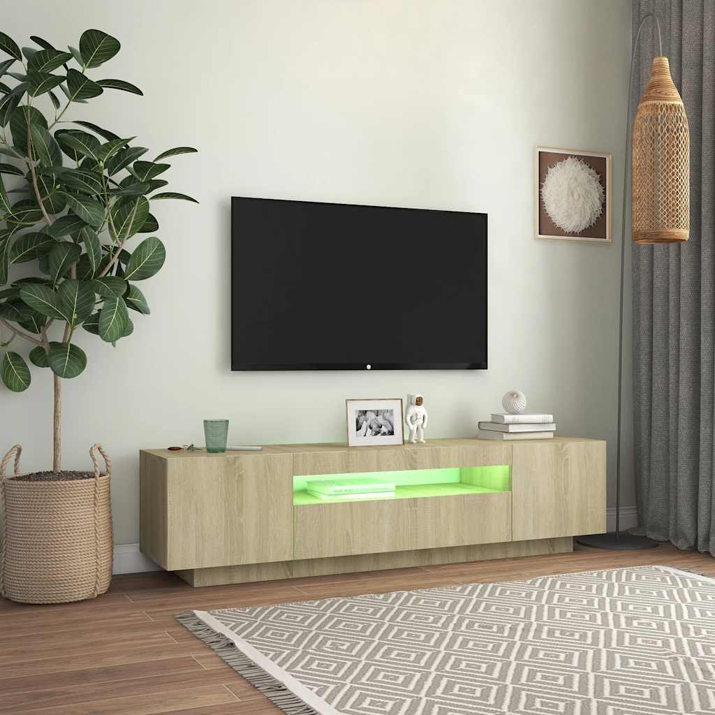 Meuble TV avec lumières LED