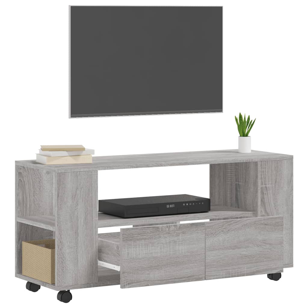 Meuble TV avec Roulettes – 102x34,5x43 cm – Finition Magnifique