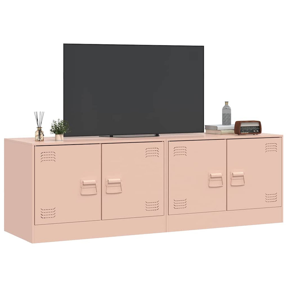 Meuble TV en Acier – 67 × 39 × 44 cm – Design Industriel et Compact