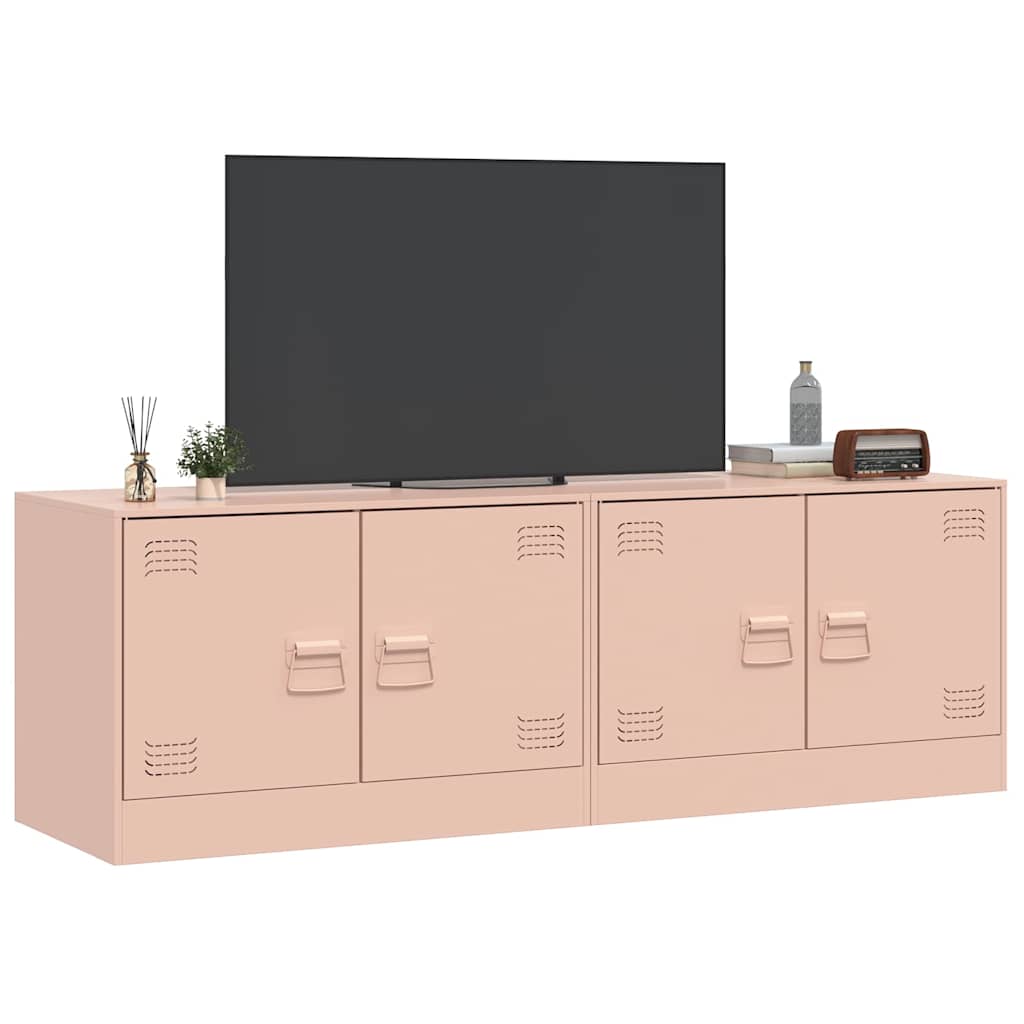 Meuble TV en Acier – 67x39x44 cm – Design Industriel et Compact