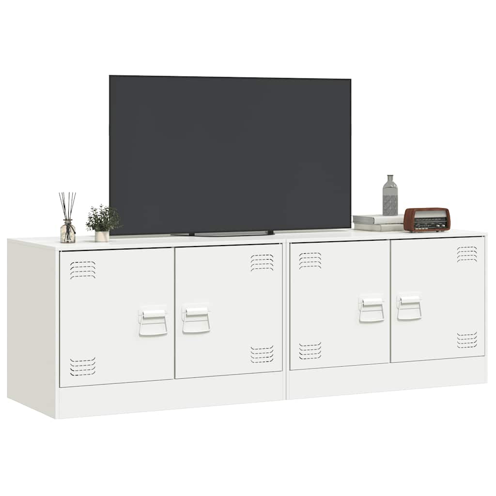 Meuble TV en Acier – 67x39x44 cm – Design Industriel et Compact