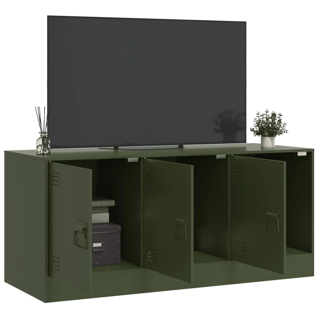 Meuble TV en Acier – 99x39x44 cm – Design Industriel Élégant