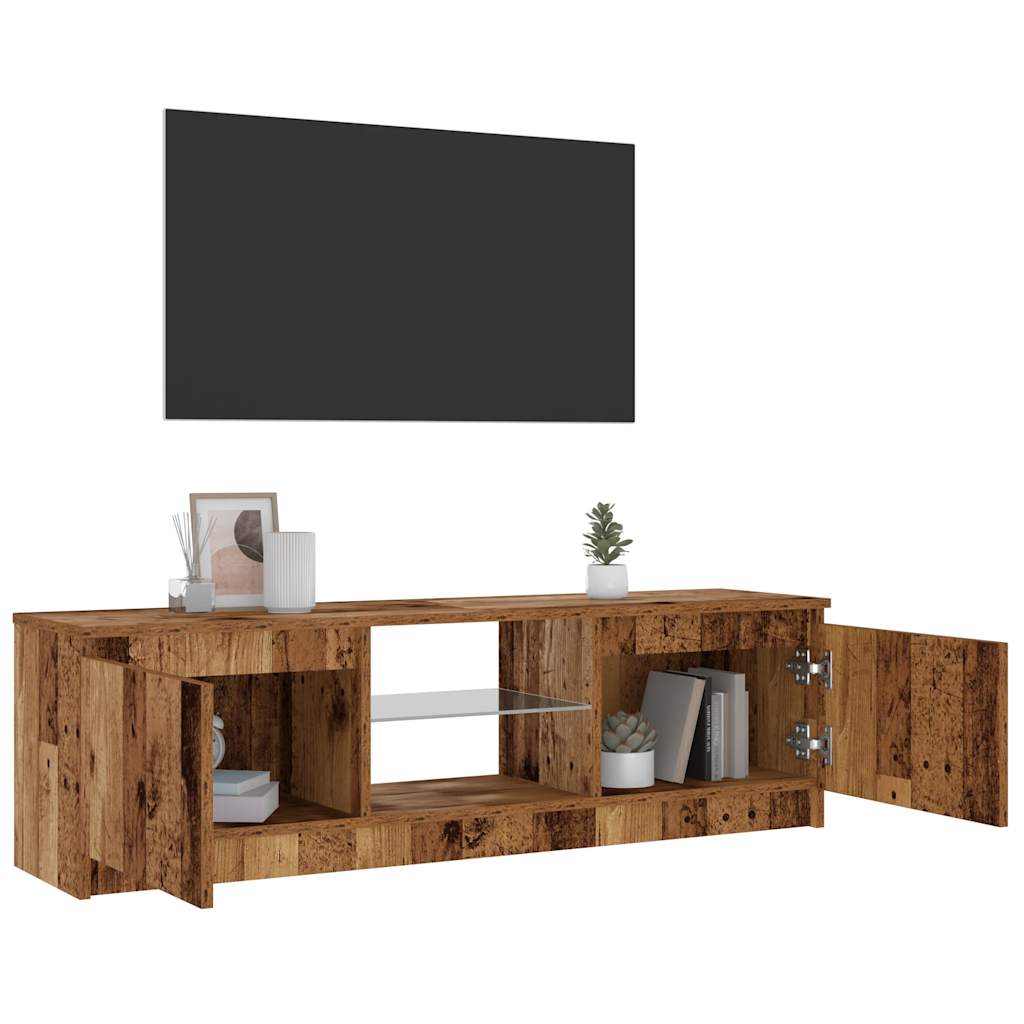 Meuble TV avec Éclairage LED – 120x30x36 cm – Finition Magnifique