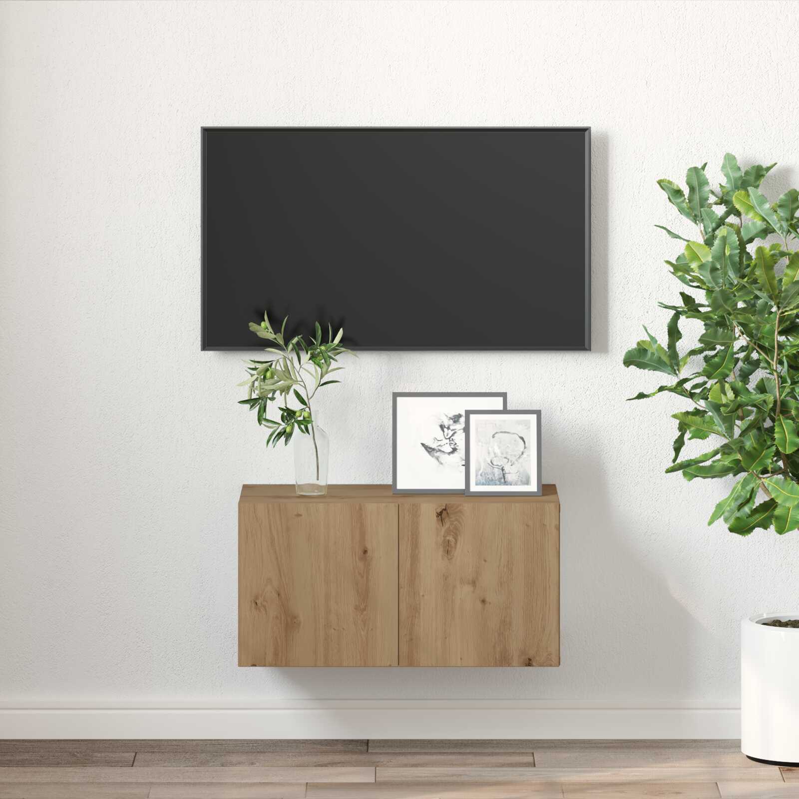 Meuble TV Style Rustique – Finition Vieux Bois