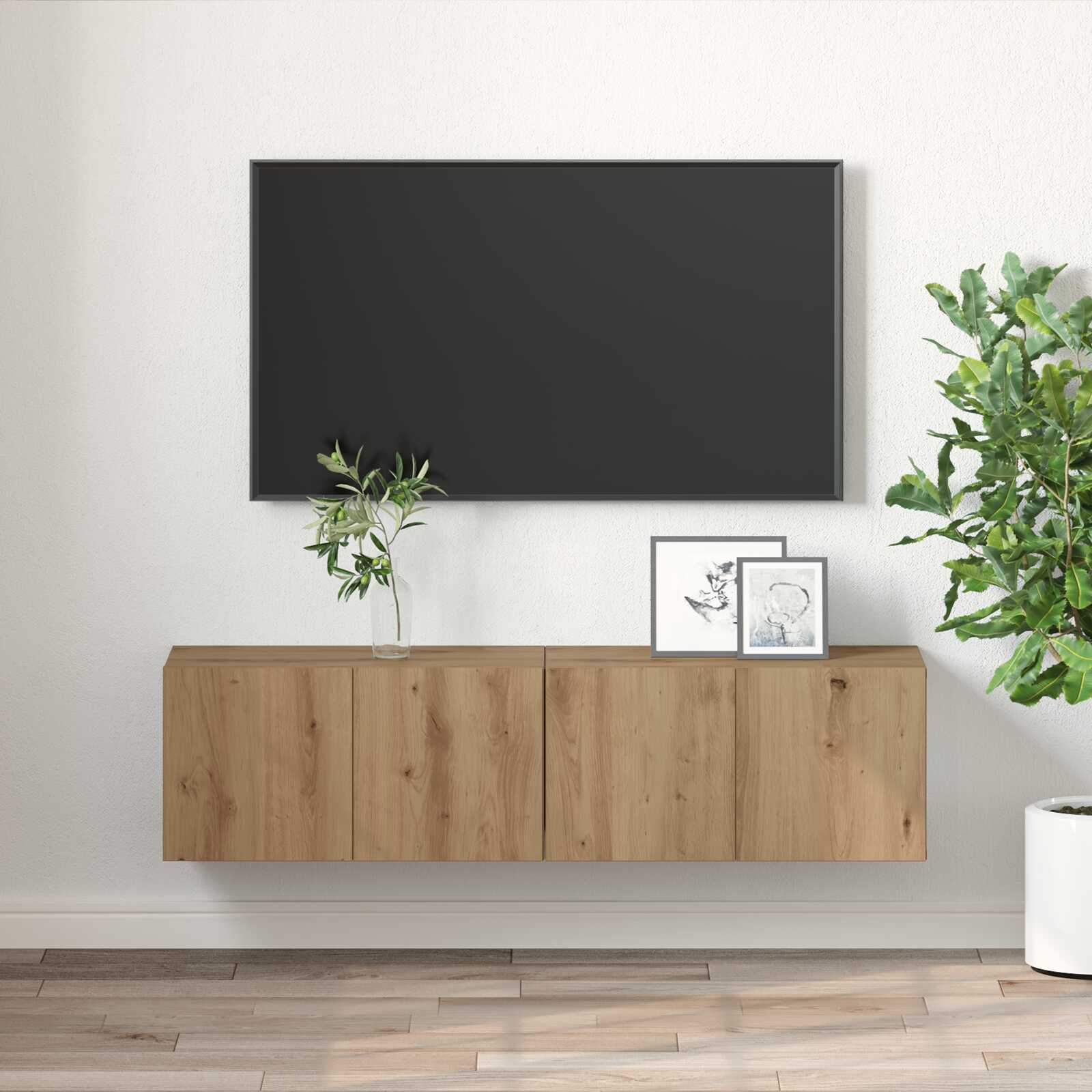 Meuble TV Style Rustique – Finition Vieux Bois