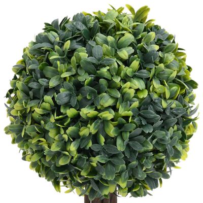 2pcs Artificial Boxwood Plants with Pots - Natural Elegance for Indoor &amp; Outdoor