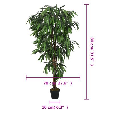 Manguier Artificiel 80 cm – 300 Feuilles Réalistes – Sublime