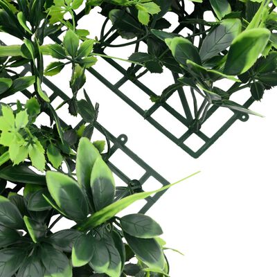 Mur végétal Clôture à Feuilles Artificielles - Lot de 6 Panneaux - Vert 40 × 60 cm