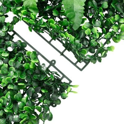 Mur végétal Clôture Végétale Artificielle - Lot de 6 Panneaux - Vert 40 × 60 cm