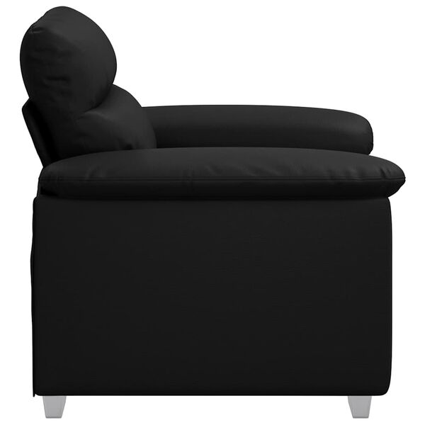 Fauteuil noir et marron 60 cm en similicuir – Design élégant et confort optimal