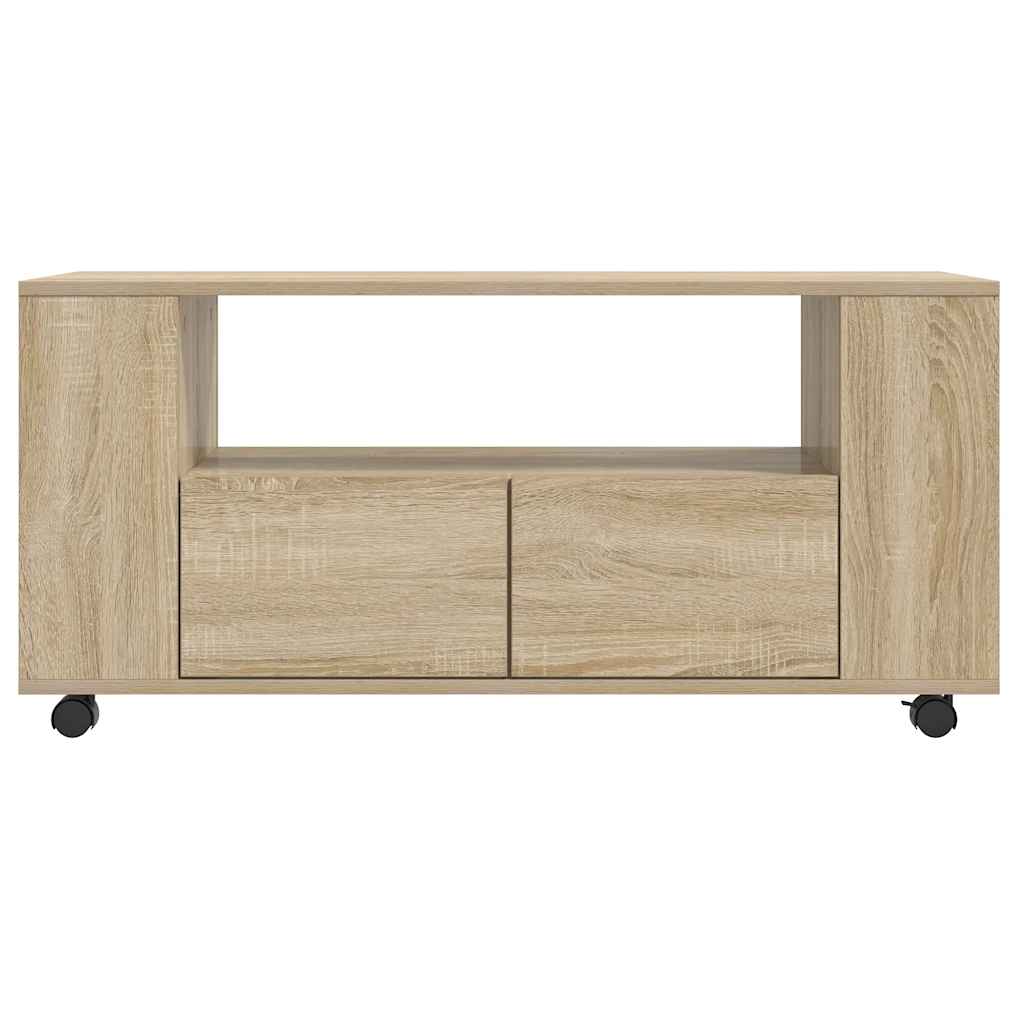 Meuble TV avec Roulettes – 102x34,5x43 cm – Finition Magnifique