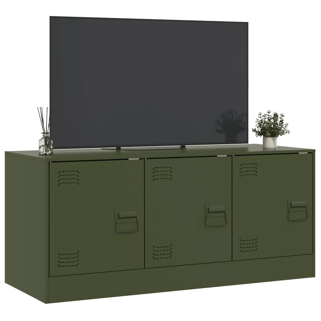 Meuble TV en Acier – 99x39x44 cm – Design Industriel Élégant