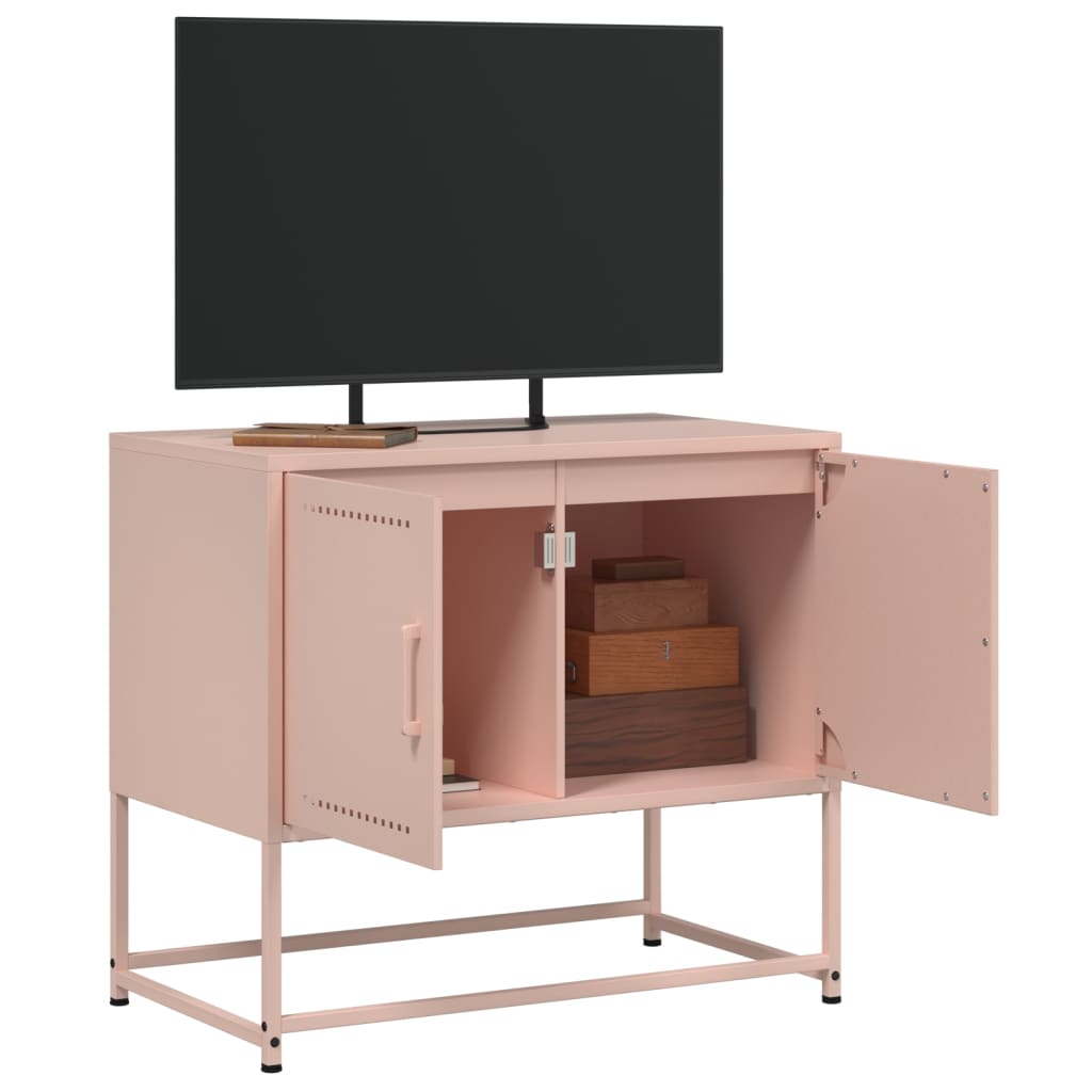Meuble TV industriel en acier – 68,5 x 39 x 60,5 cm