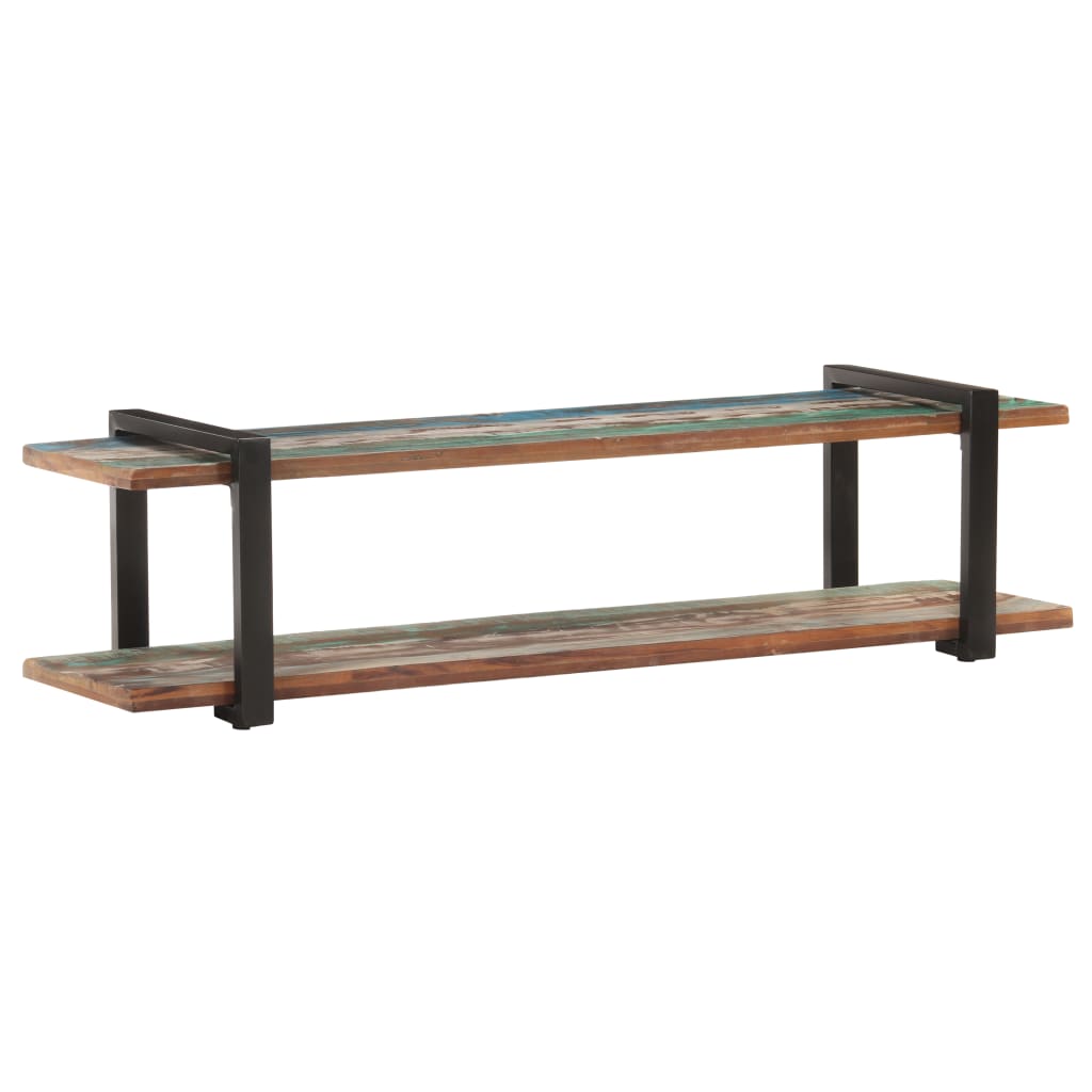 Meuble TV Industriel en Bois Massif de Manguier – 160x40x40 cm