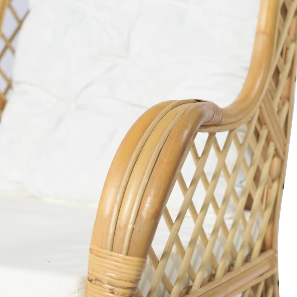 Canapé 2 Places en Rotin Naturel – Élégance et Confort Authentique