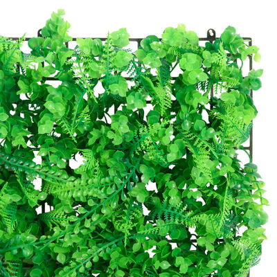 Mur végétal Clôture Feuilles de Fougère Artificielles - Lot de 6 - Vert 40 × 60 cm